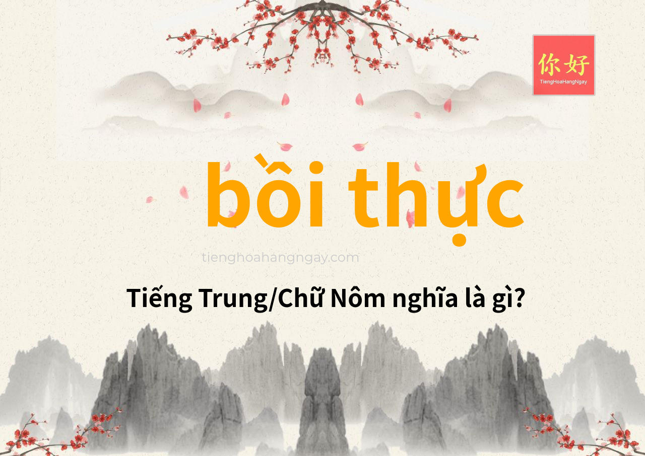 bồi thực tiếng Trung là gì?